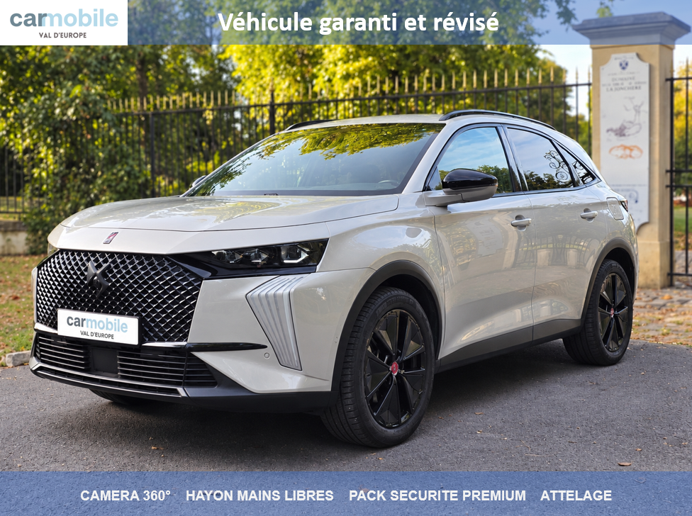 Photo de DS7 Hybride Rechargeable E-Tense 300 EAT8 4×4 Performance Line+